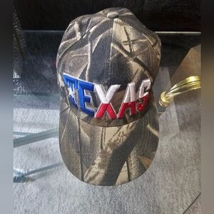 Texas Camo Cap with Embroidered Logo Velcro Back Closure